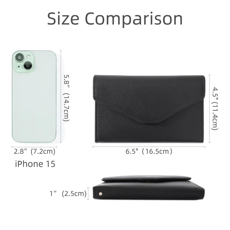 ZOPPEN Multi-purpose Rfid Blocking Travel Passport Wallet (Ver.4) Tri-fold Document Organizer Holder  24 Orange - Image 2
